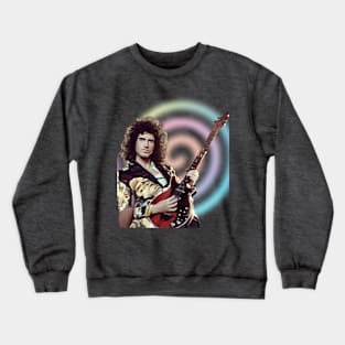 Hot guitarist playing instrument Color Spirals Crewneck Sweatshirt